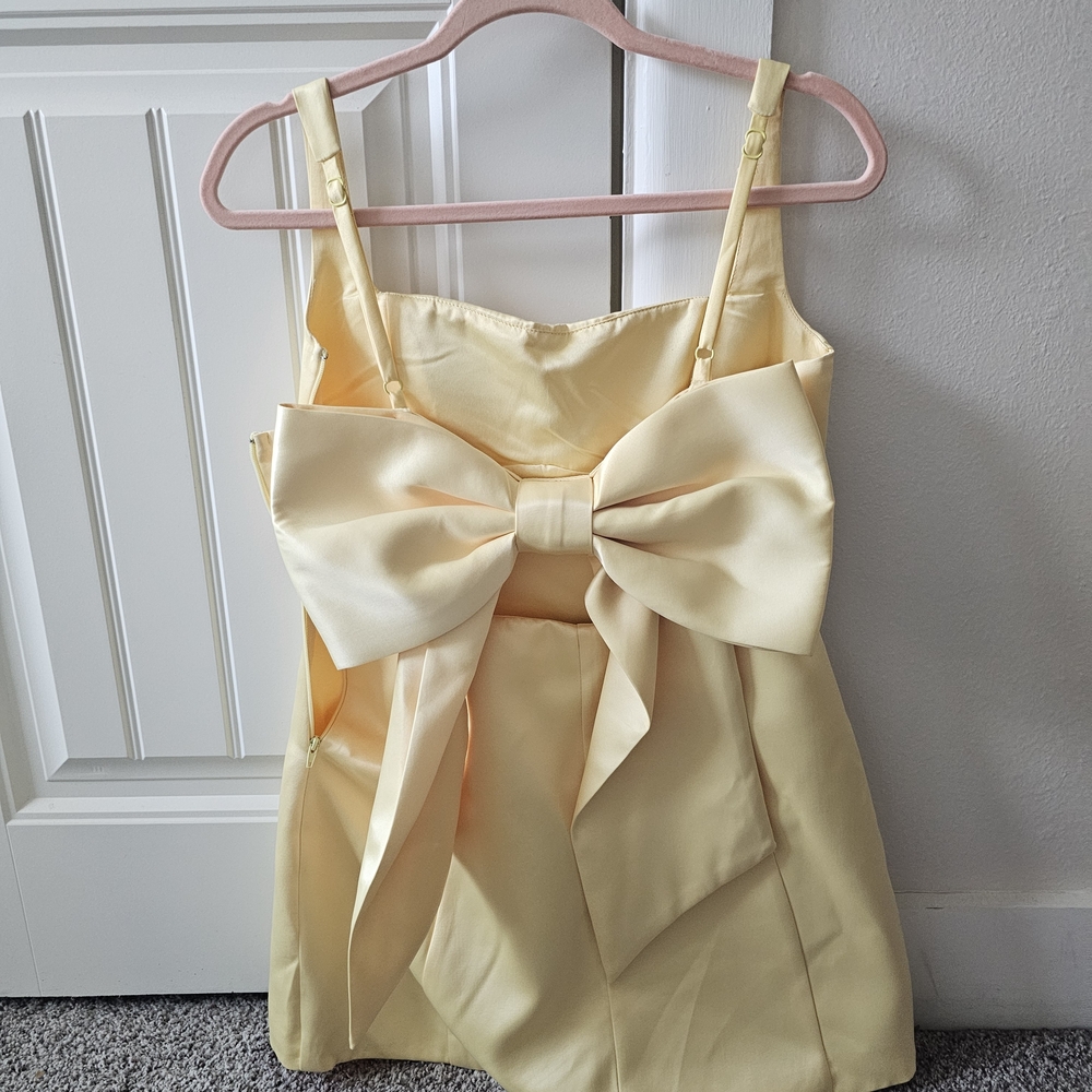 Windsor Yellow Mini Dress with Bow